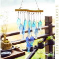 Blue Glass Sea Wind Chimes para fora